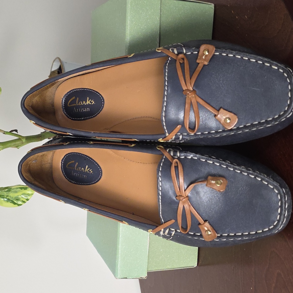 Clarks Artisan Blue and Brown Loafers